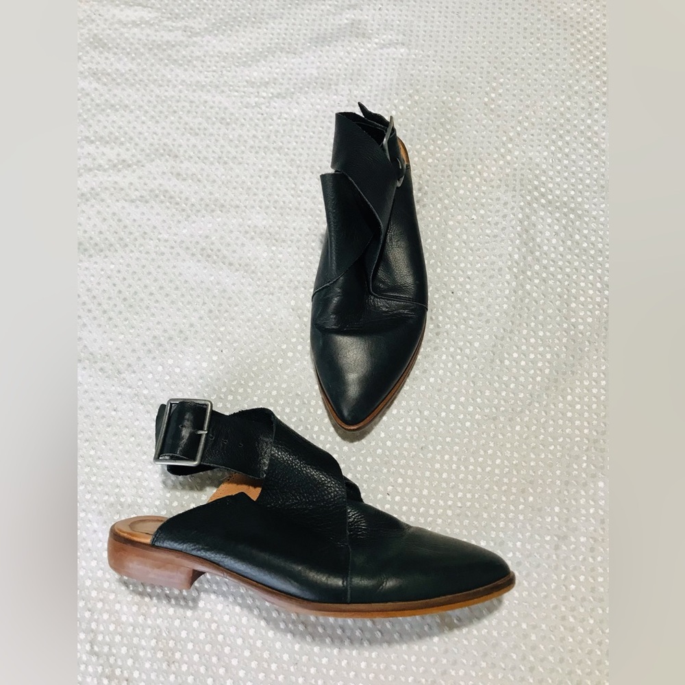 Free People Bryce Leather Wrap Flats